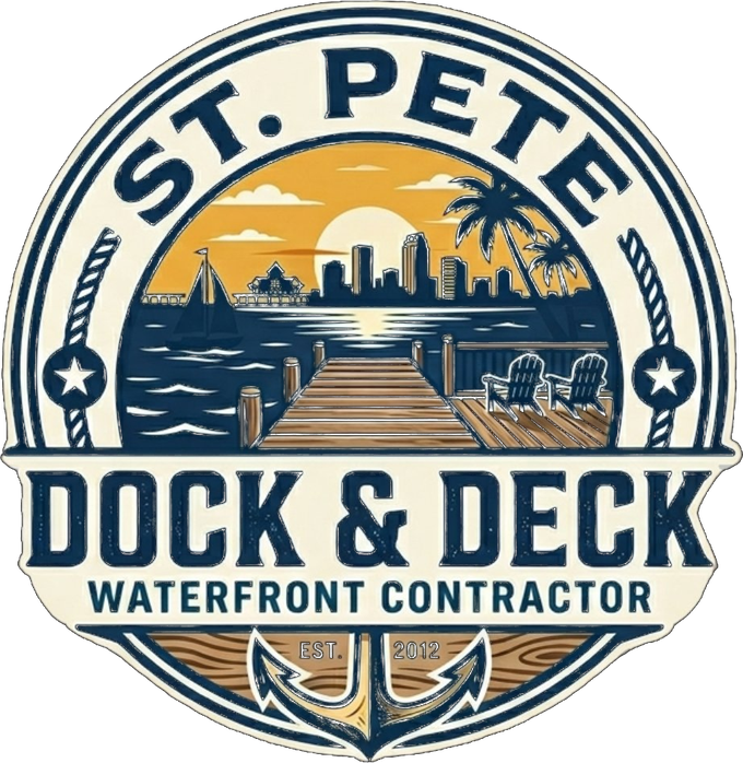 St. Pete Dock & Deck — waterfront contractor logo